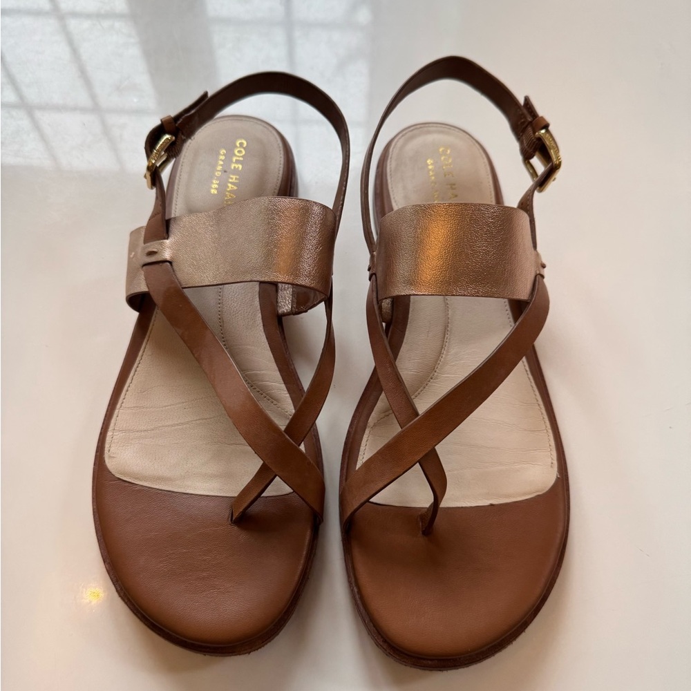 Cole Haan Women's Tan Strappy Sandals 8.5